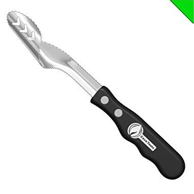 Jalapeno Pepper Corer - DISHWASHER SAFE STAINLESS STEEL - Core Deseeder to Peel or Slice Off Bell Banana or Chili Tops For Roasting Poppers on Grill Smoker or Oven - Cooking Accessories by Cave Tools