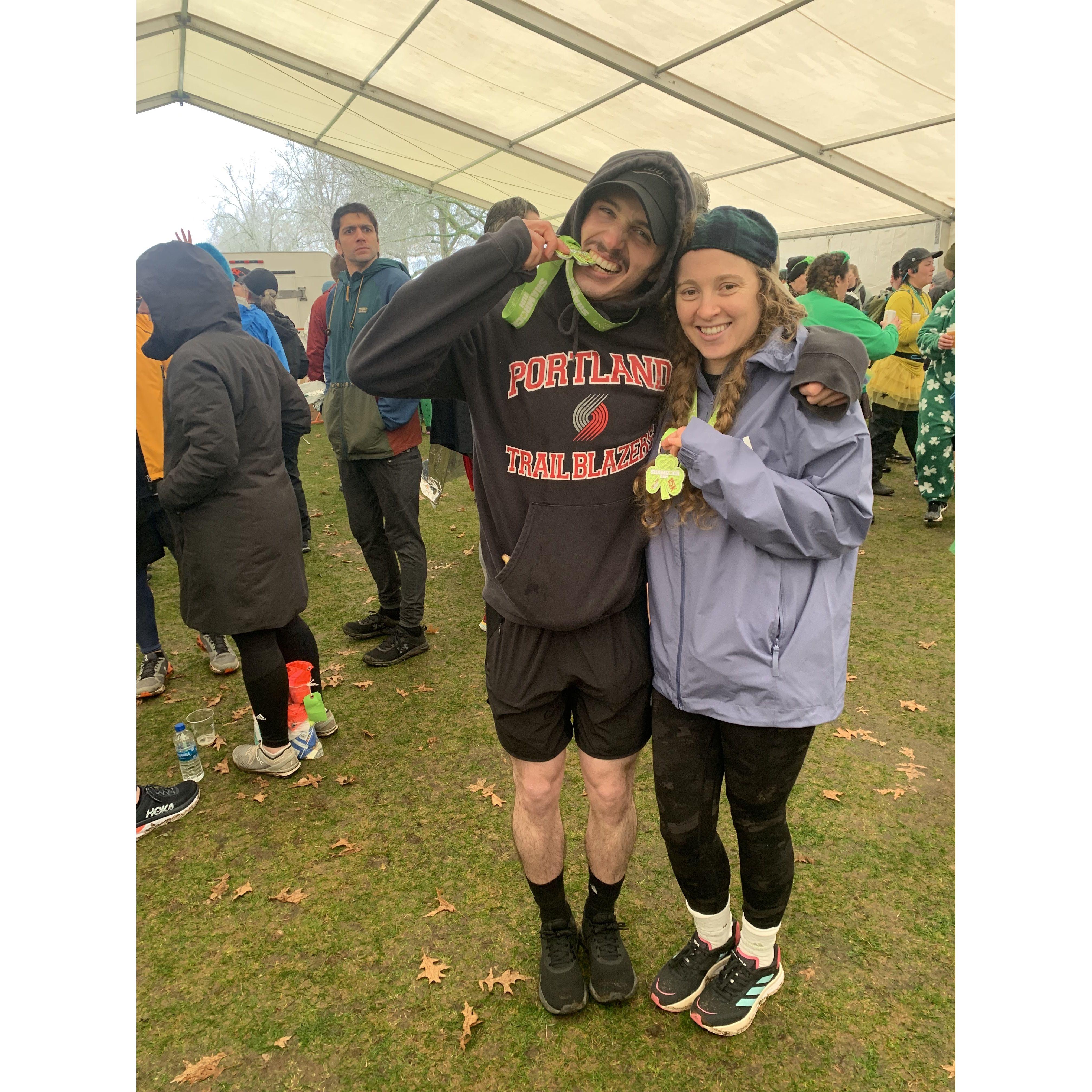 Shamrock Run, our first 15k