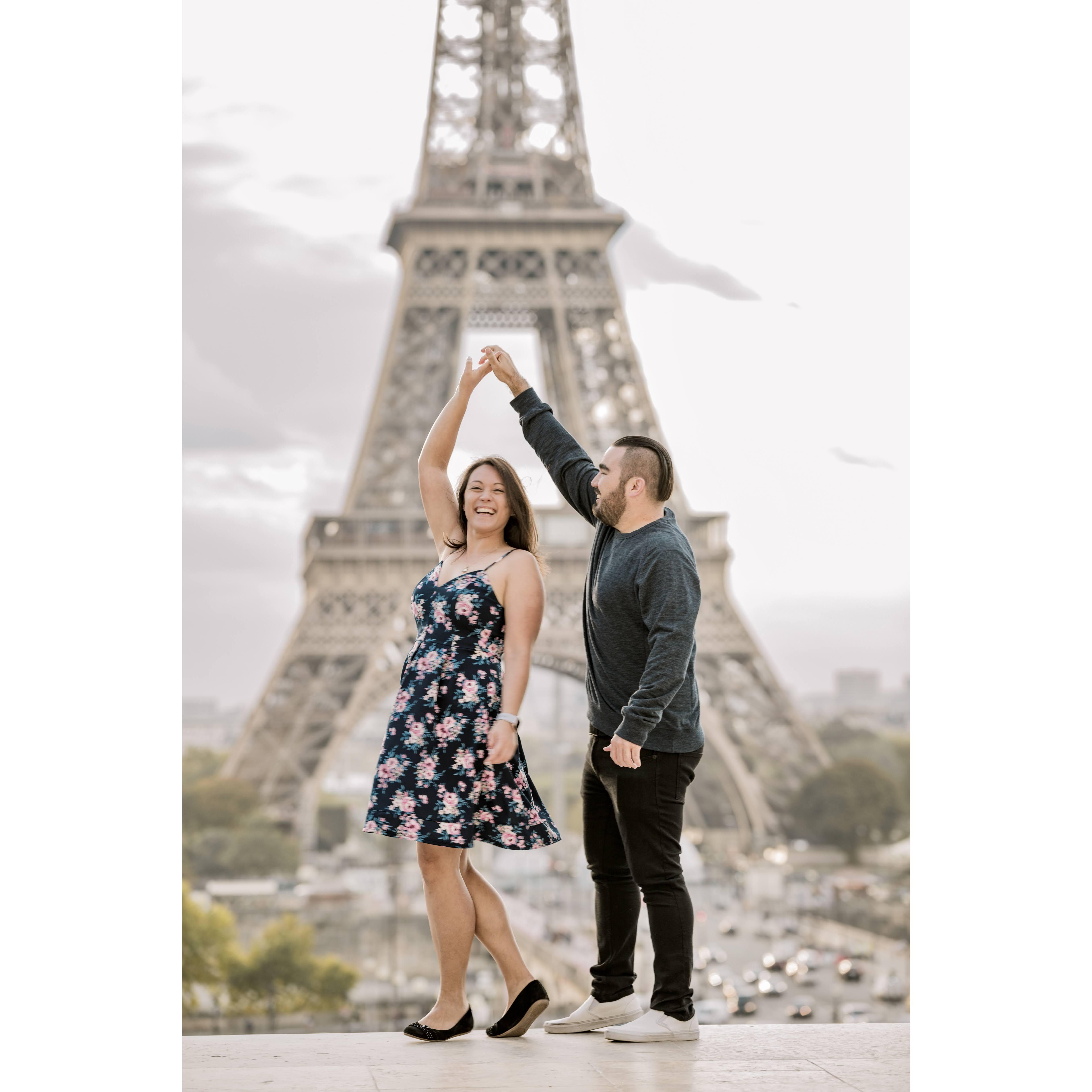 Paris, 2019. The day before Matt asked Christine to marry him.