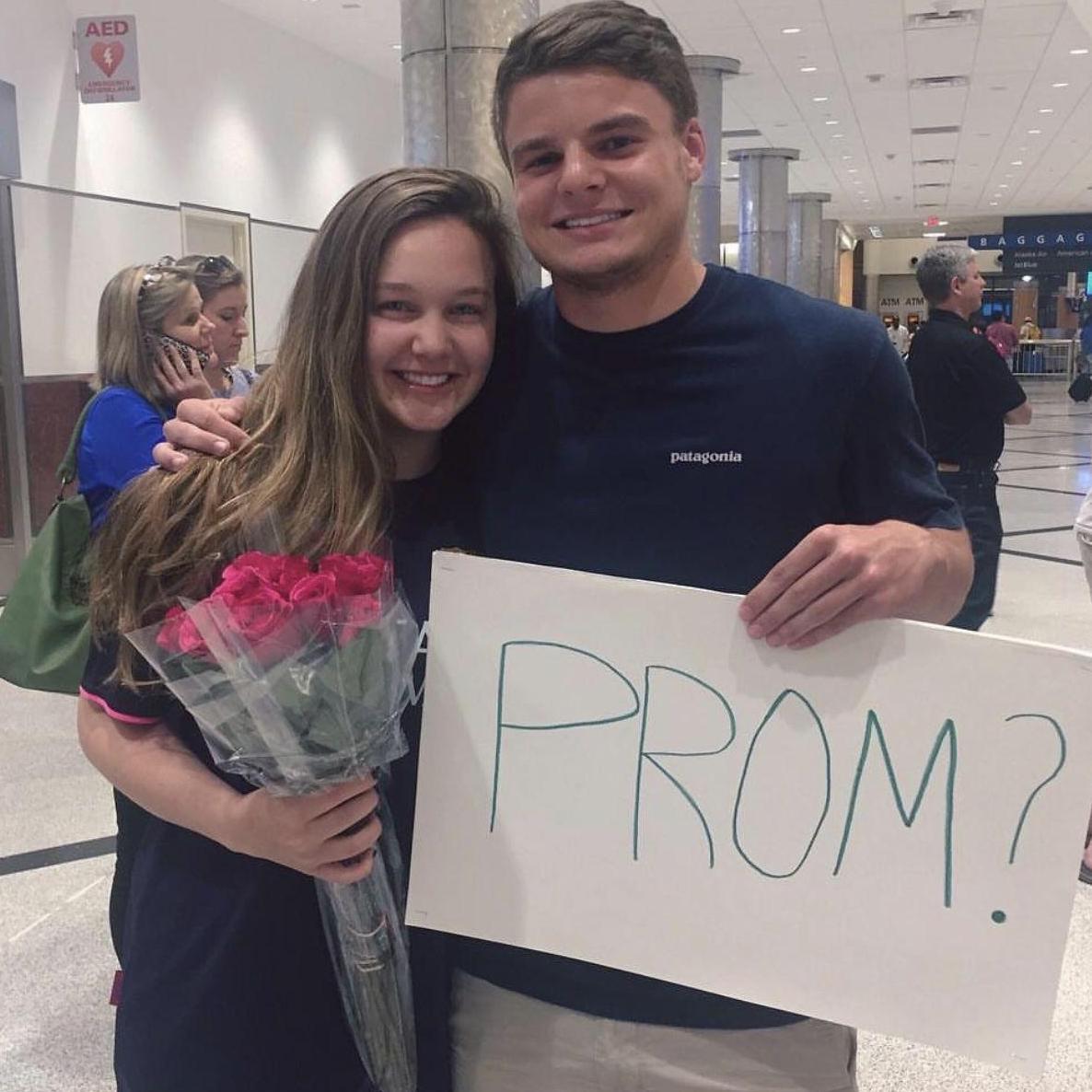Chris asked me to Junior prom in the airport when I came back from my trip to Spain, one of my favorite surprises!