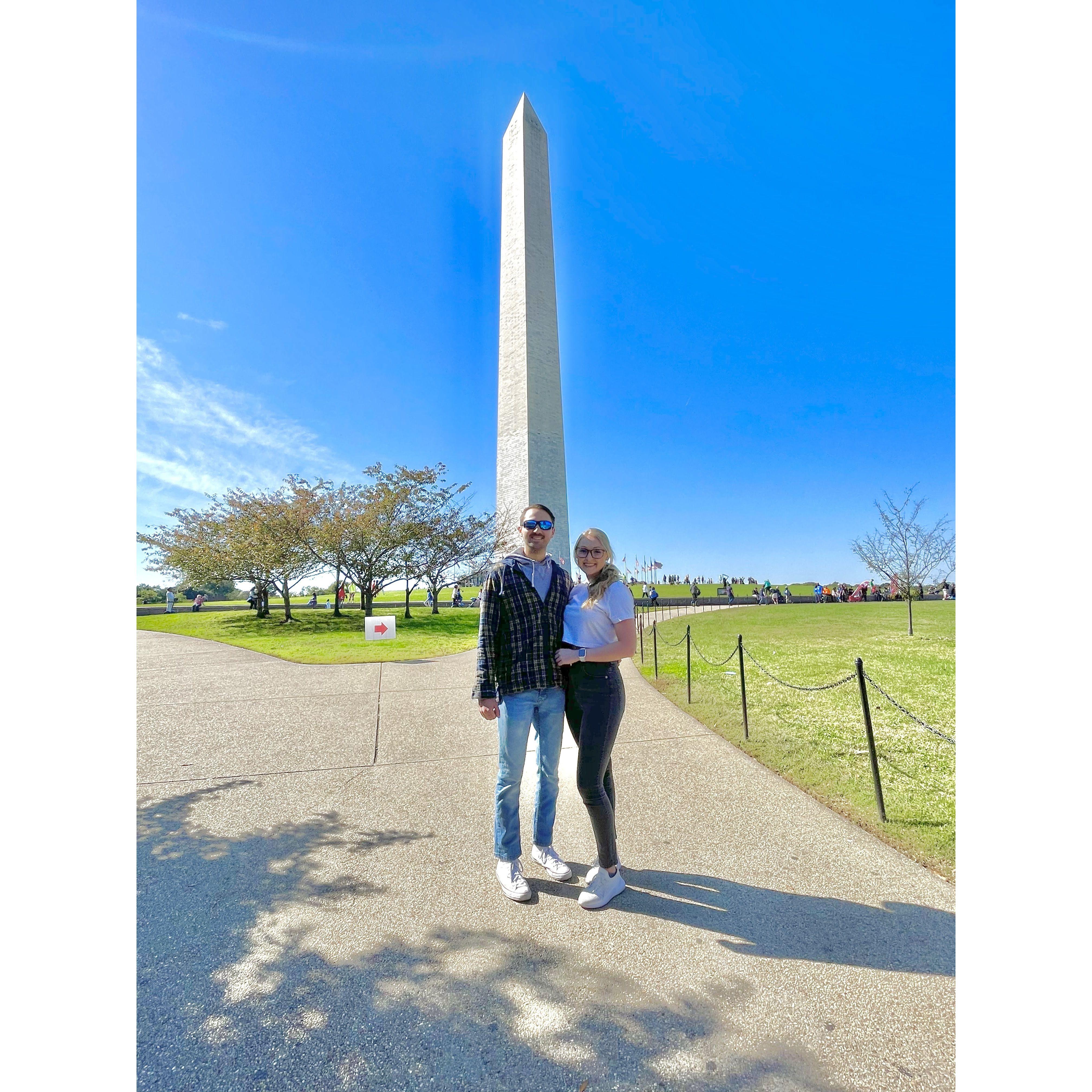 October 2022 -- Emma and Jared visiting Washington, D.C. to celebrate 1.5 years together.