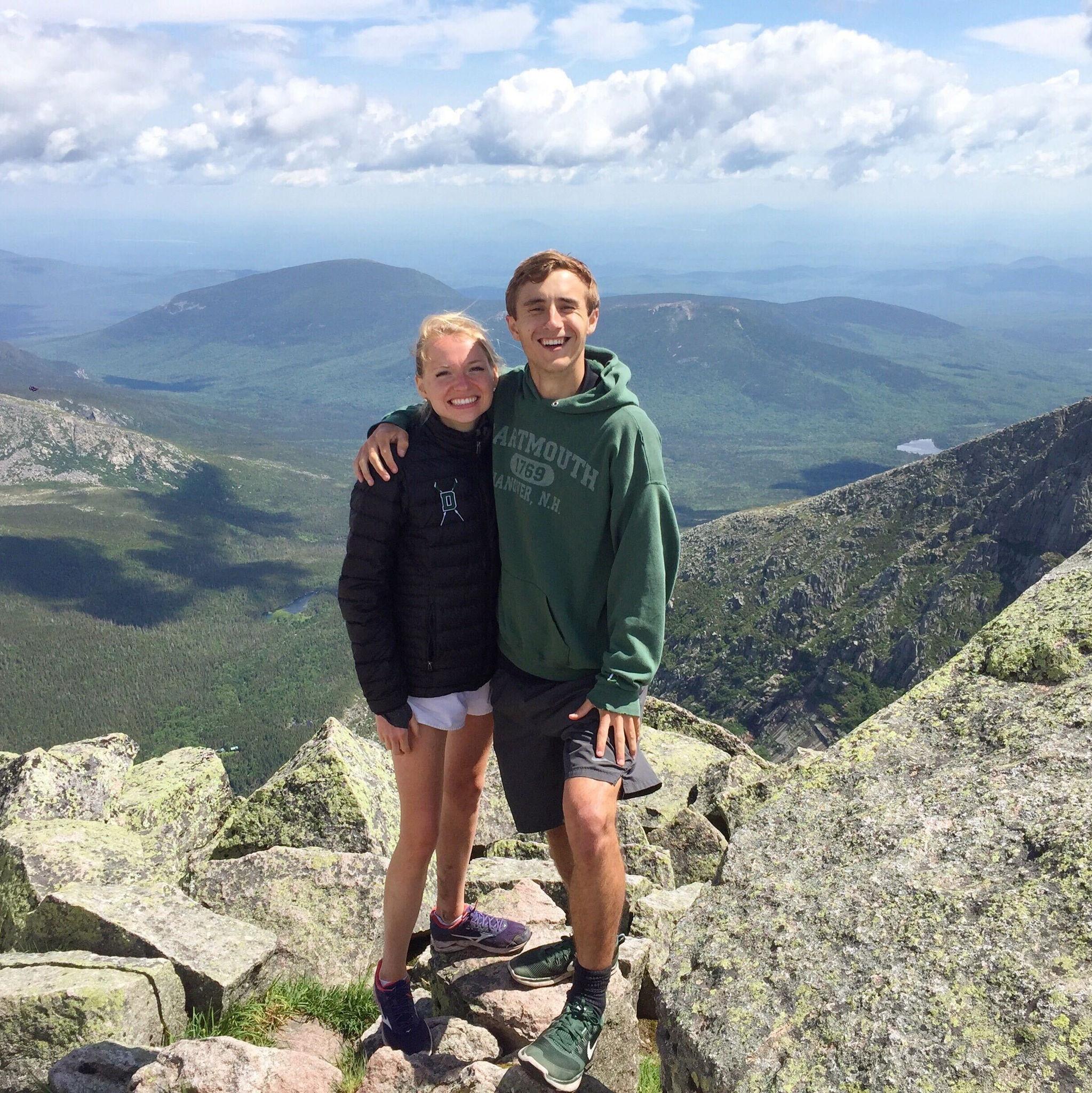 July 3, 2019. Carson and Audrey hike Mt. Katahdin with Carson's dad and sister. Don't ask them about the black flies...