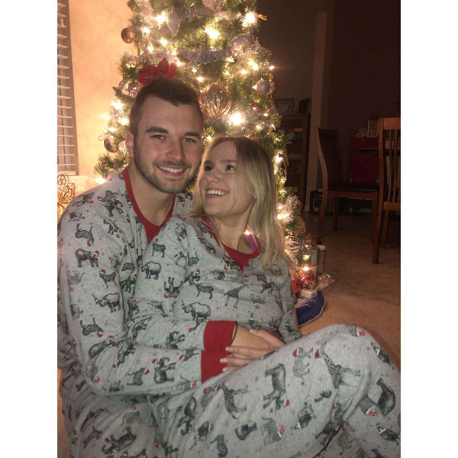 Thomas and Jessica's first Christmas Eve together. They got matching Christmas pj's and split up the holiday to spend the time with both families. We had a great time.