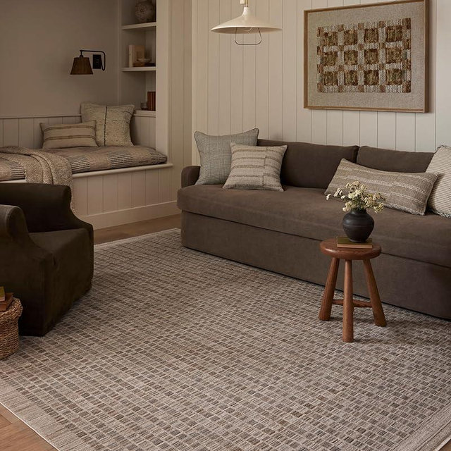 Loloi Amber Lewis Cali Collection CIL-02 Natural/Slate 9'-6" x 13', .25" Pile Height, Area Rug