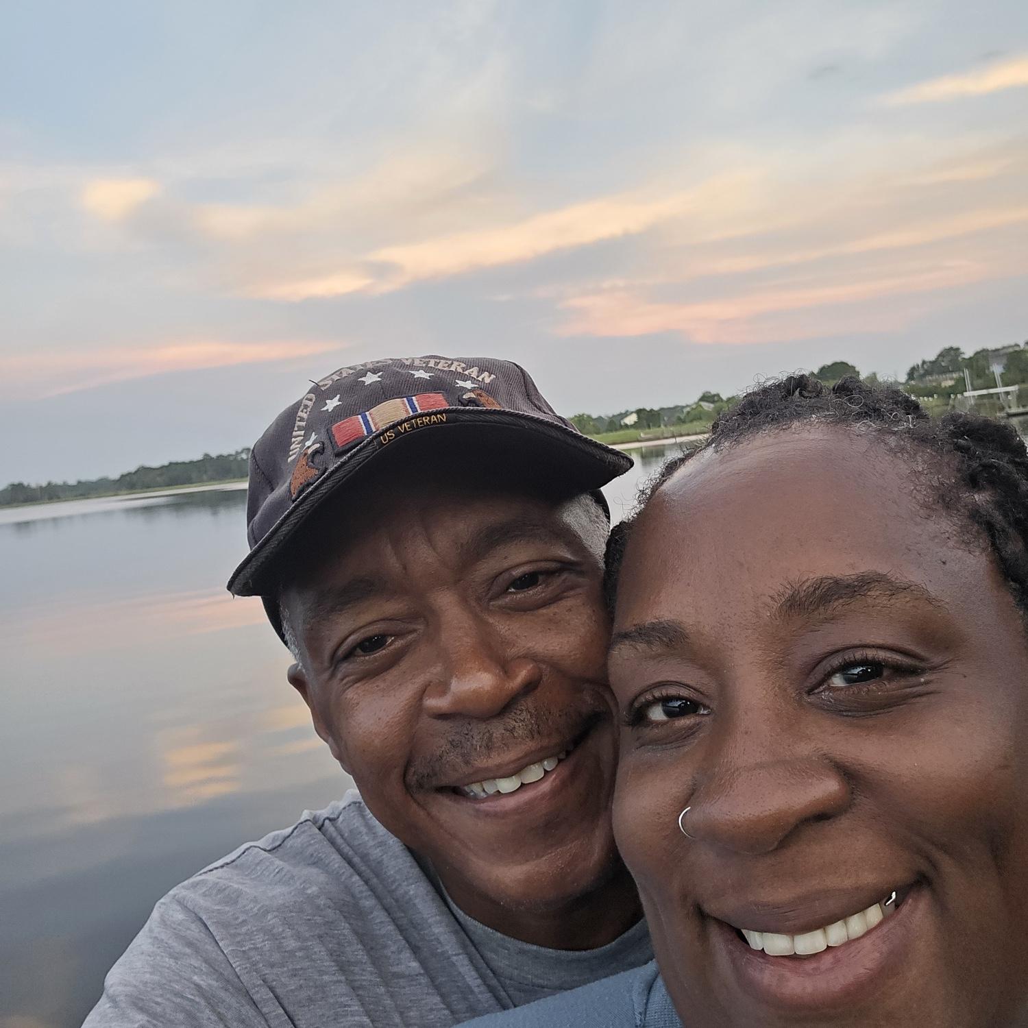 God’s beautiful earthy artwork put that smile on that already amazing face!!!