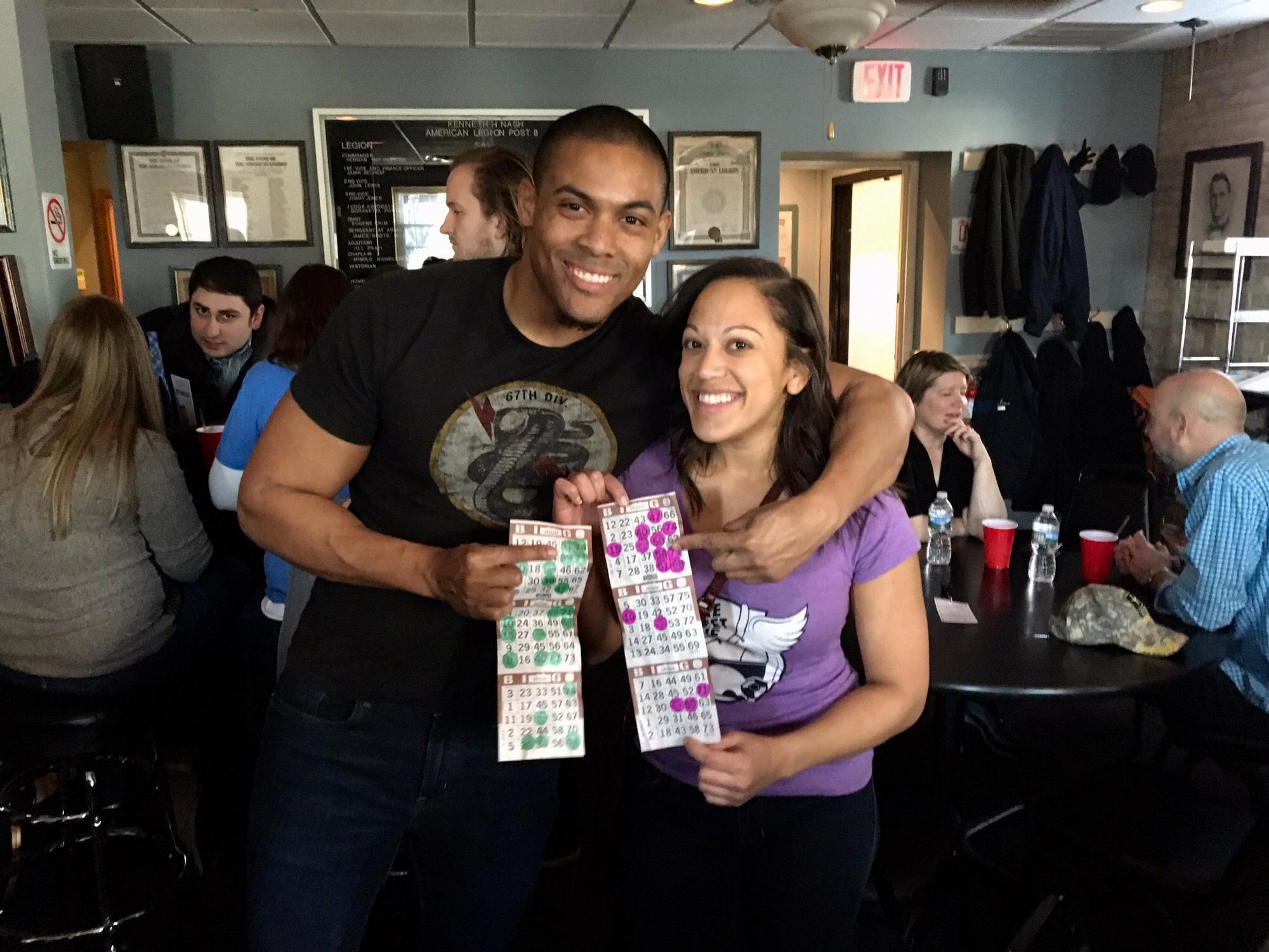 Double Bingo win at the neighborhood Legion Post 8