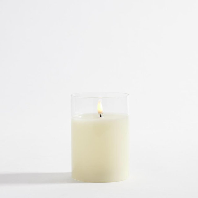Radiance Flickering Flameless Candle, 3"x4" - Ivory