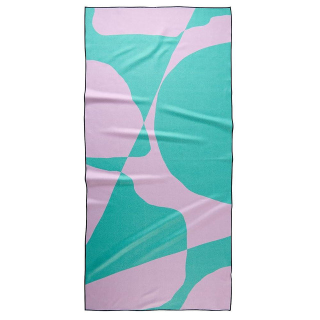 GEOMETRY Microloop Beach Towel - Premium Sand Resistant Beach Towels w/Hang Loop - Absorbent, Fast-Drying, Lightweight & Compact Swim Towel - Abstract Life, 31" x 65", 1-Piece