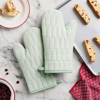 Honeycomb Chambray Oven Mitt, Set of 2