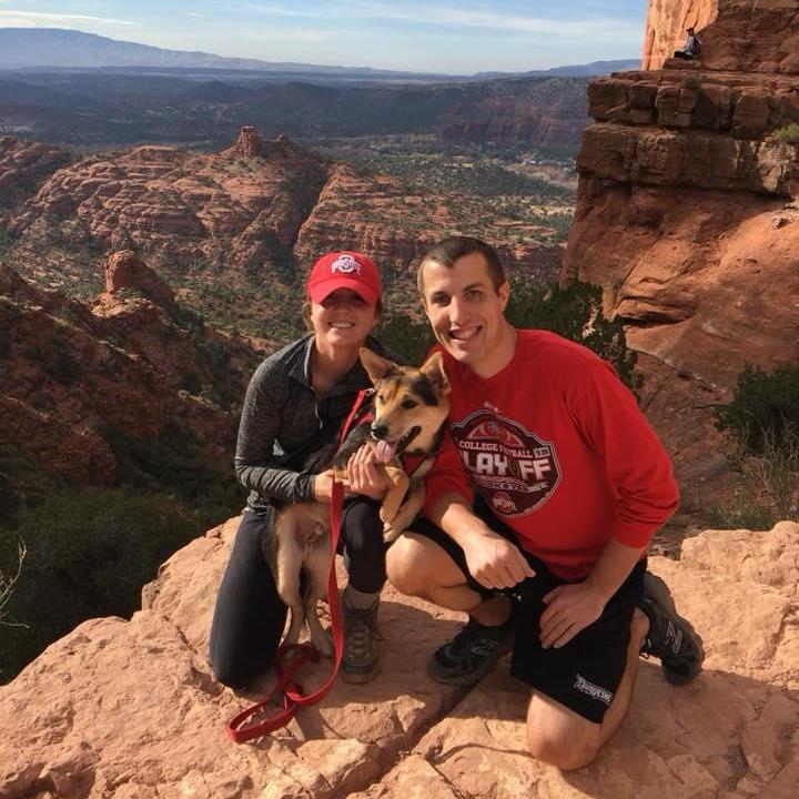 The red rocks of Sedona, AZ never get old! Not pictured: Peter carrying Sammy up the mountain to get this shot!