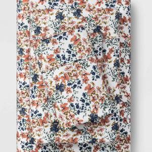 King Printed Performance 400 Thread Count Sheet Set Ditsy Floral - Threshold™: Cotton Sateen, Includes 2 Pillowcases & Fitted Sheet