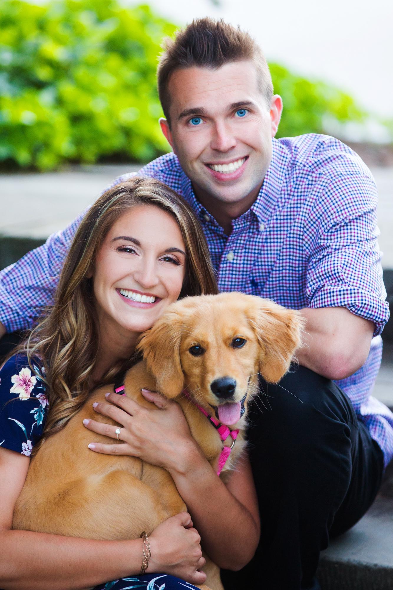 Honey was the real star of our engagement photos.