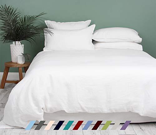 Kotton Culture Premium Duvet Cover Set 3 Piece with Zipper & Corner Ties 100% Egyptian Cotton 600 Thread Count Luxurious 1 Duvet Cover 2 Pillow Shams (California King/King, White)