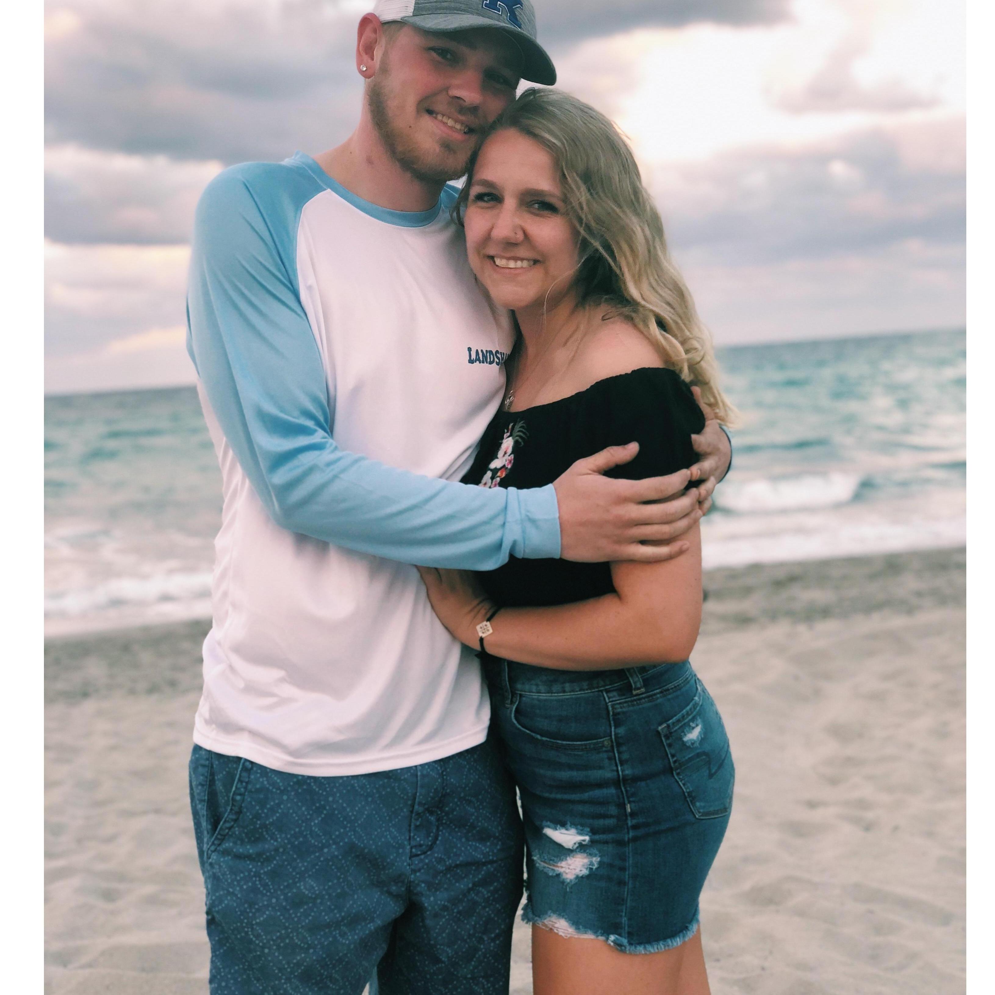 Our first trip to the beach together.