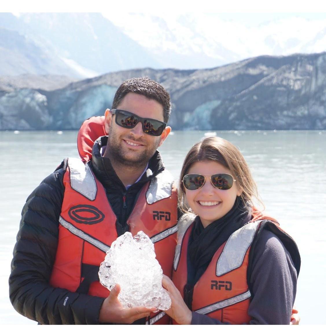 Visiting a glacier in New Zealand