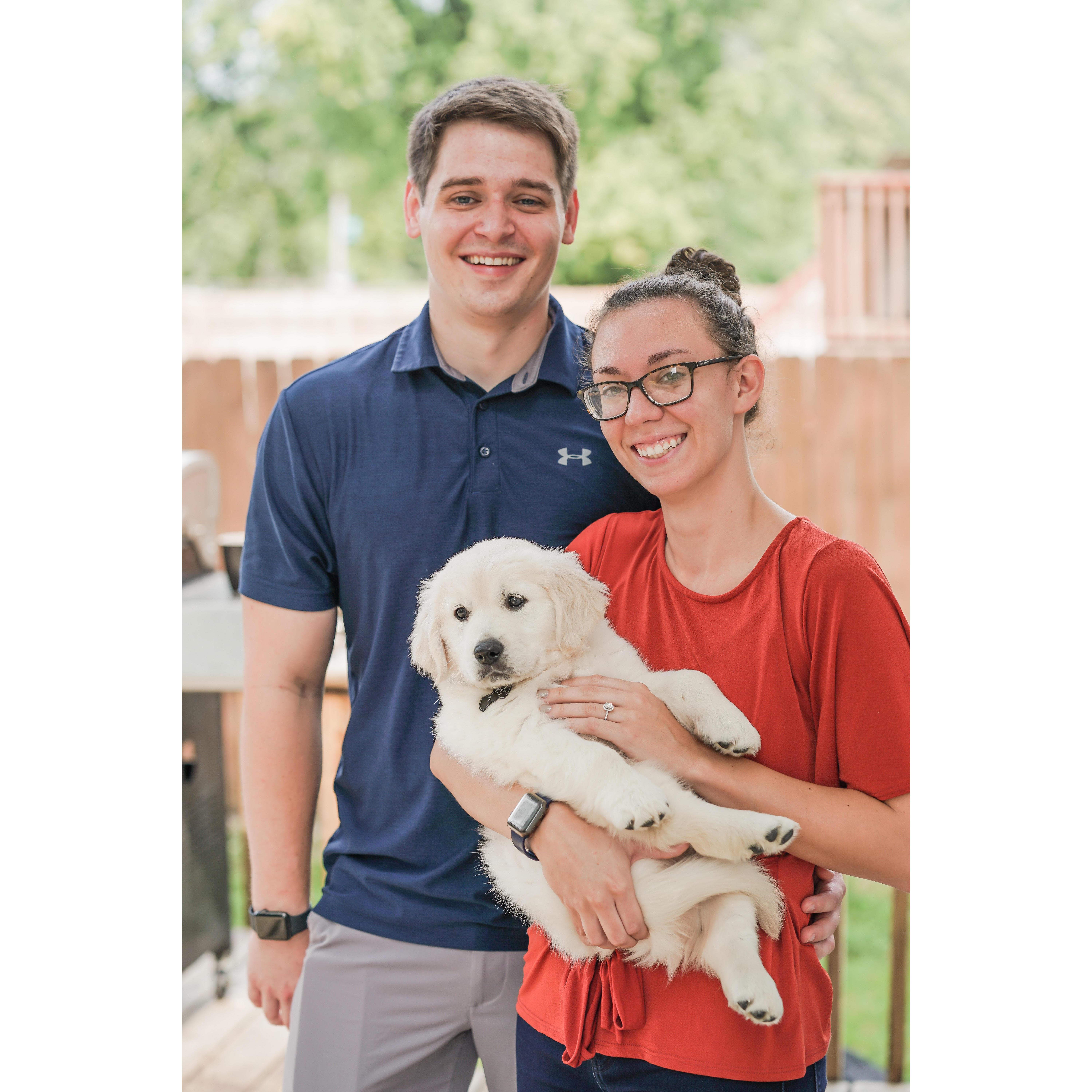 Ty proposed the day after we brought Duke home. Morgan never saw it coming.