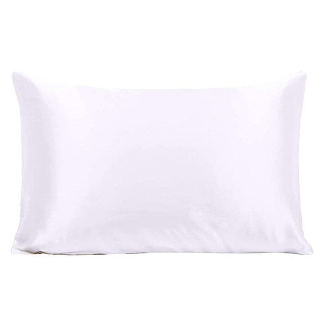 Ravmix 100% Pure Mulberry Silk Pillowcase Standard Size 21 Momme 600 Thread Count Hair Skin Hidden Zipper, Hypoallergenic Soft Breathable Both Sides Silk Pillow Case, 20×26inch, White