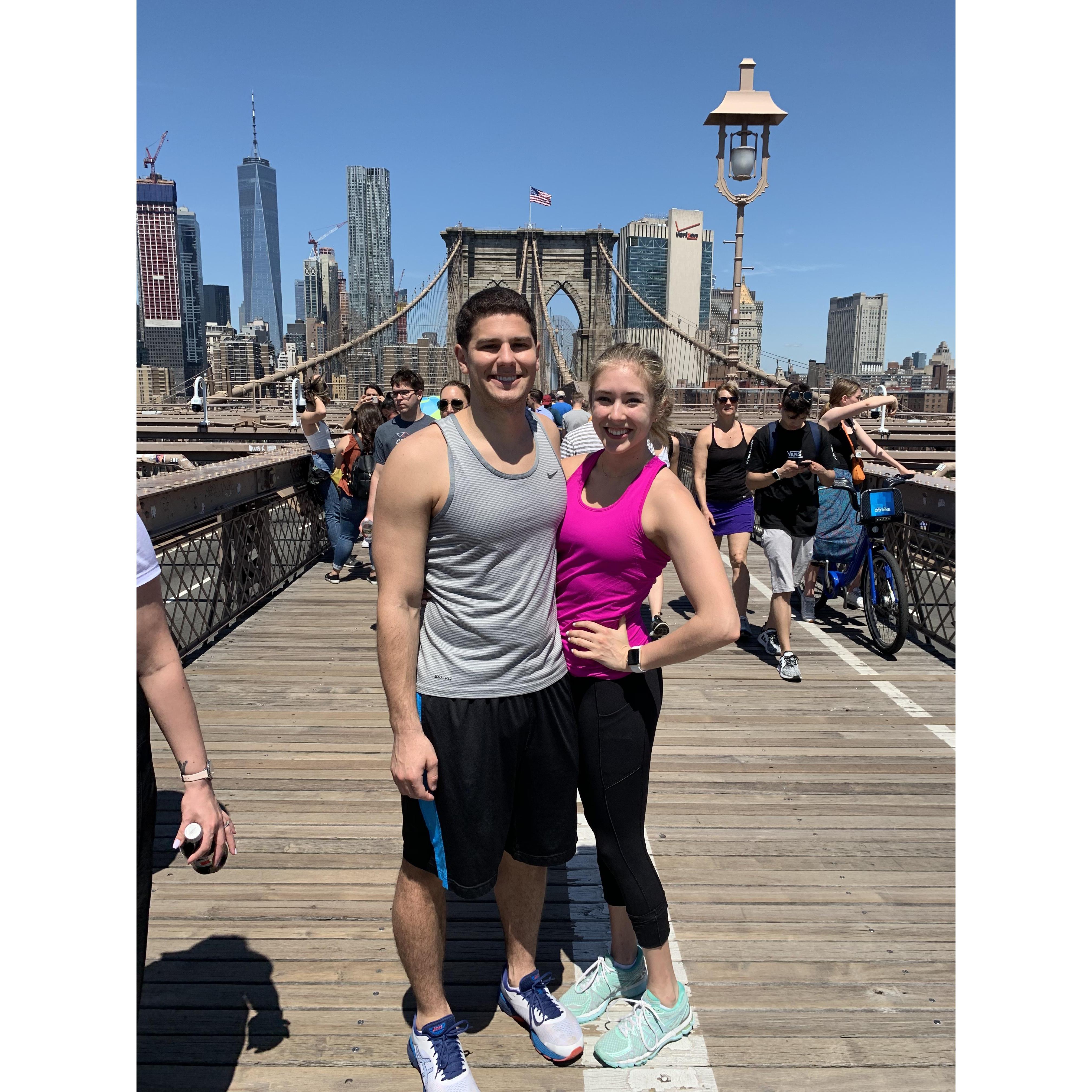 Another fun fact: We met at the gym and love (hate) running.