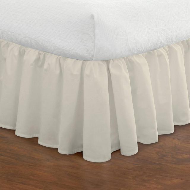 Fresh Ideas Ruffled King Ruffled Bed Skirt Ivory