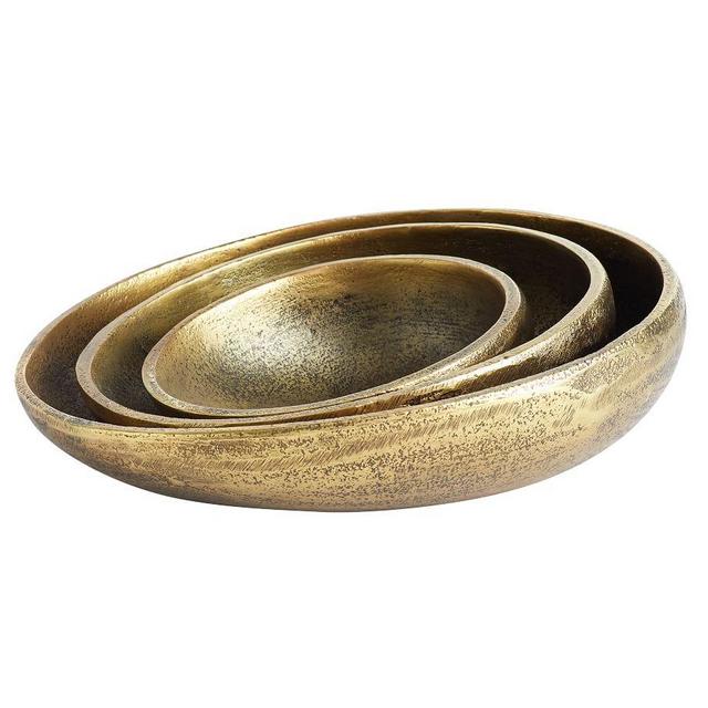 Austin Tumbled Metal Nesting Bowls, Set of 3