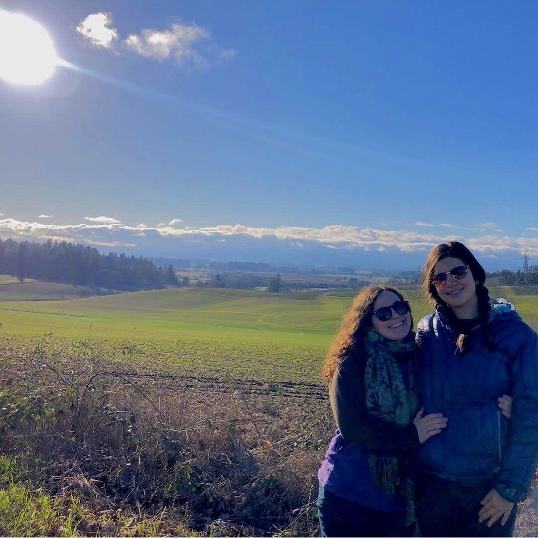On an anniversary trip to the wine region of Oregon.
