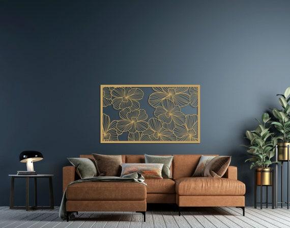 Floral Metal Wall Art, Flower Wall Decor, Boho Wall Art, Above Bed Decor, Minimalist Wall Art, Housewarming Gift