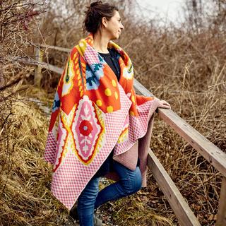 Italian Merino Wool Poppy Throw Blanket