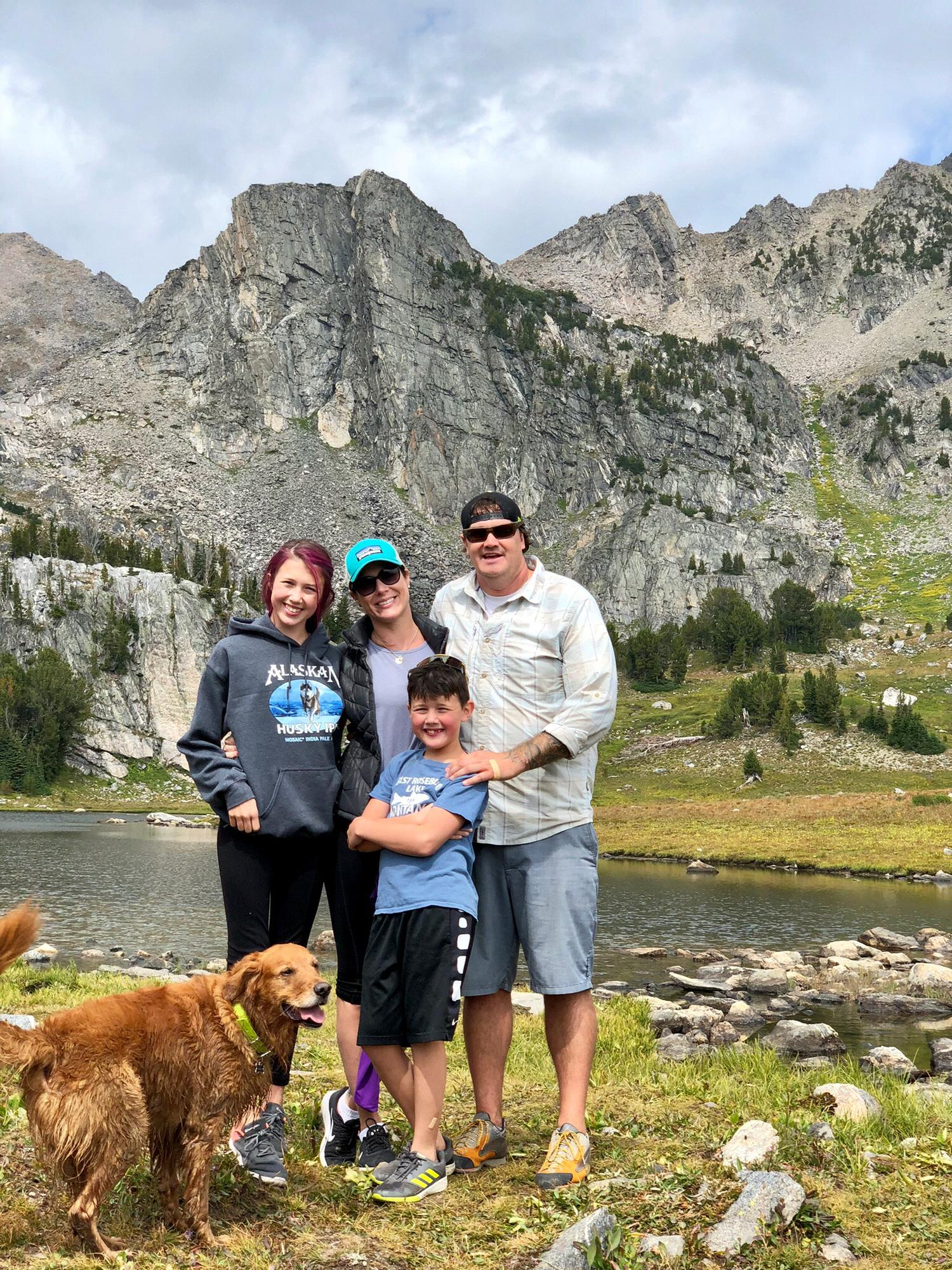 Beehive Basin Hike with the whole family. Slayde was tucked away in Mom's tummy.