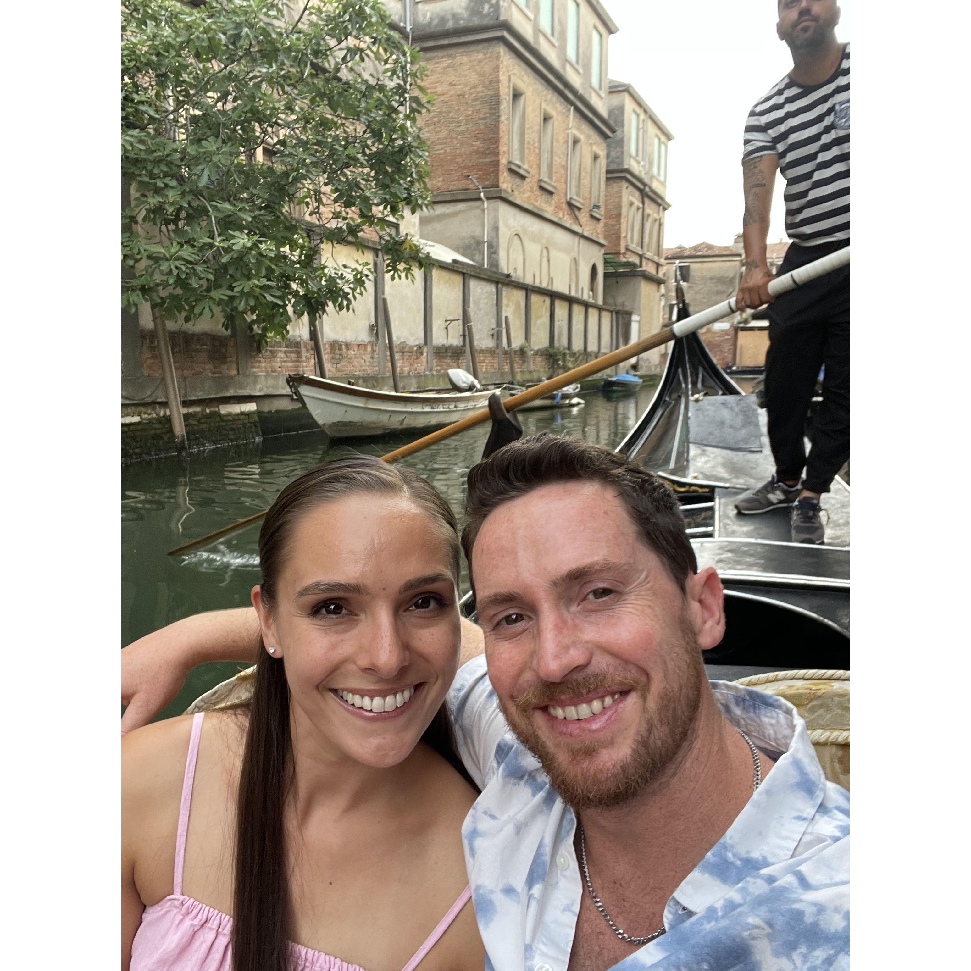 We both agreed we couldn't go to Venice & not go on a gondola ride (they didn't sing for us though....)