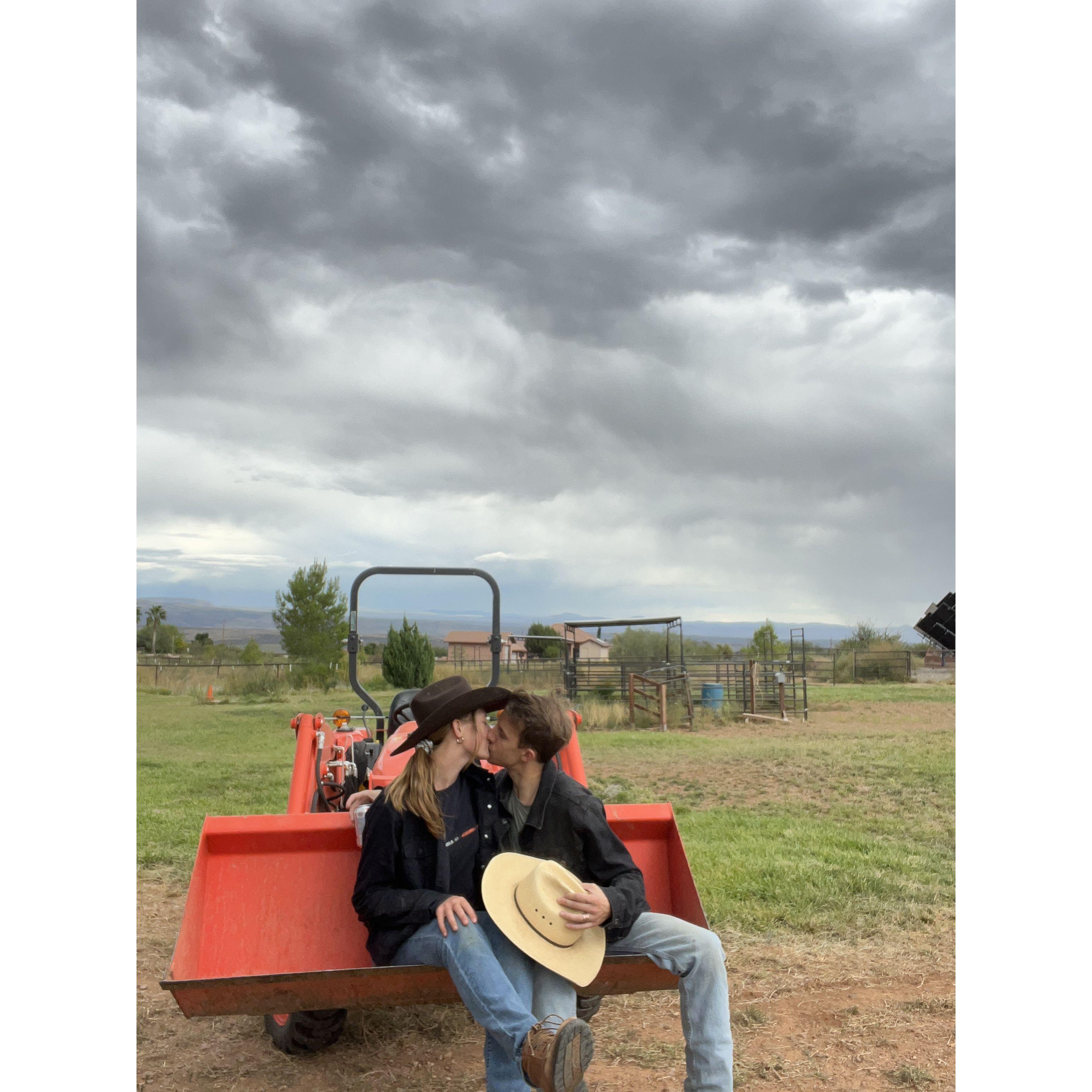 Working on Ian and Laureens ranch