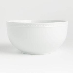 Staccato White Porcelain Serving Bowl