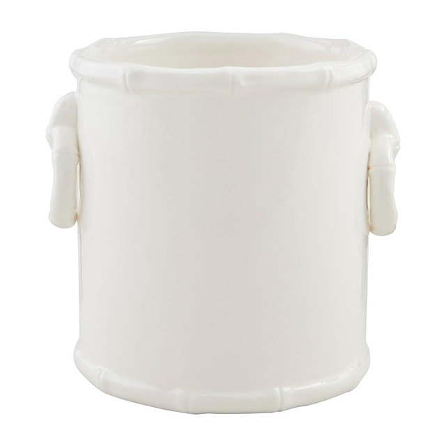 Mud Pie Bamboo Handle Utensil Holder; 6" x 5 1/2" Dia