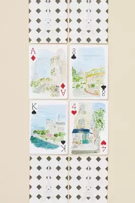 Loulou Baker Watercolor City Playing Cards