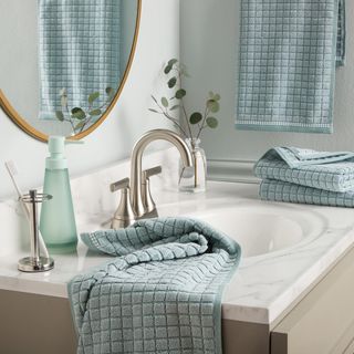 Everyday Textured Windowpane Hand Towel, Set of 4