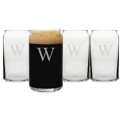 Cathy's Concepts 16 oz. Personalized Craft Beer Can Glasses (Set of 4)-W