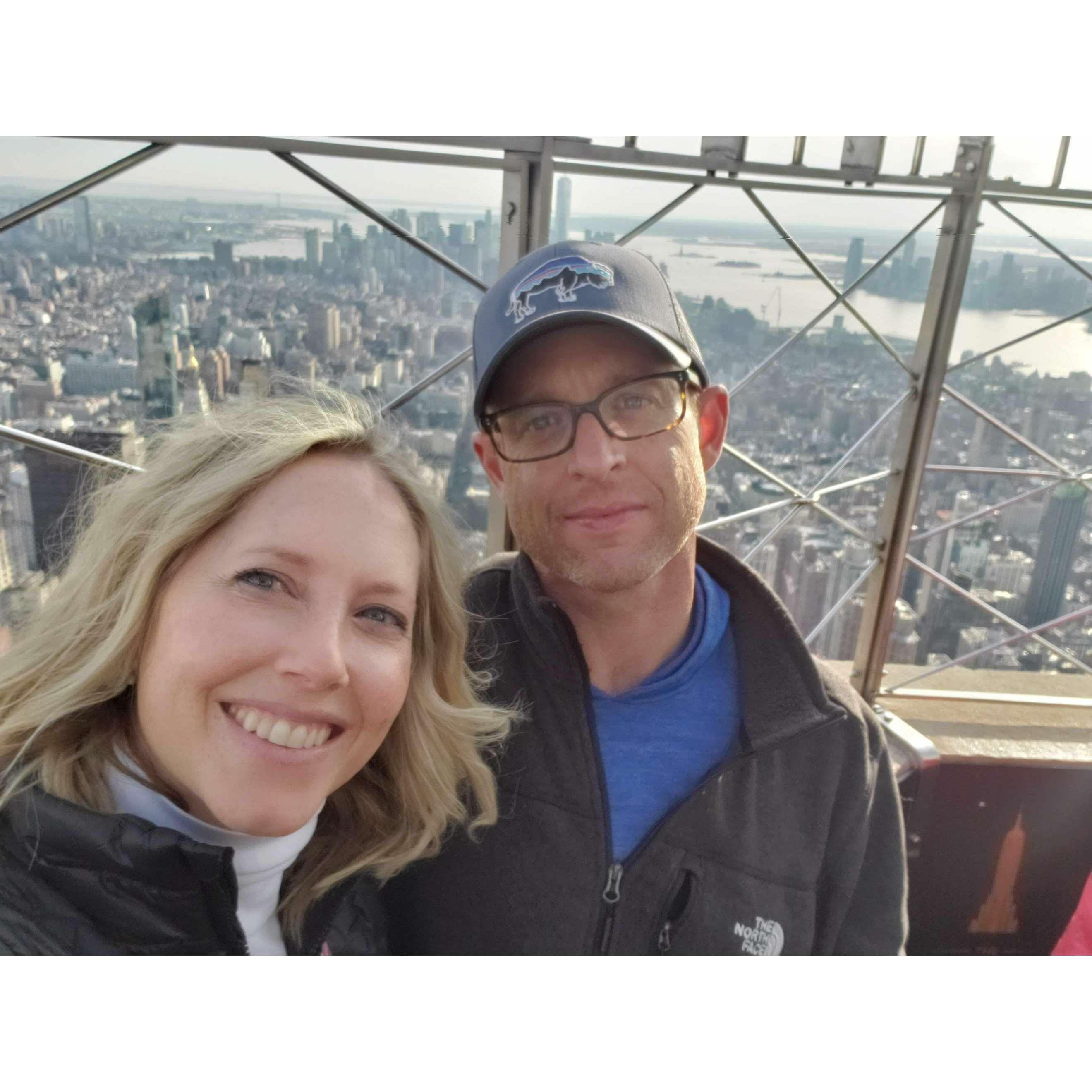 Top of the Empire State Building in NYC - March 2020