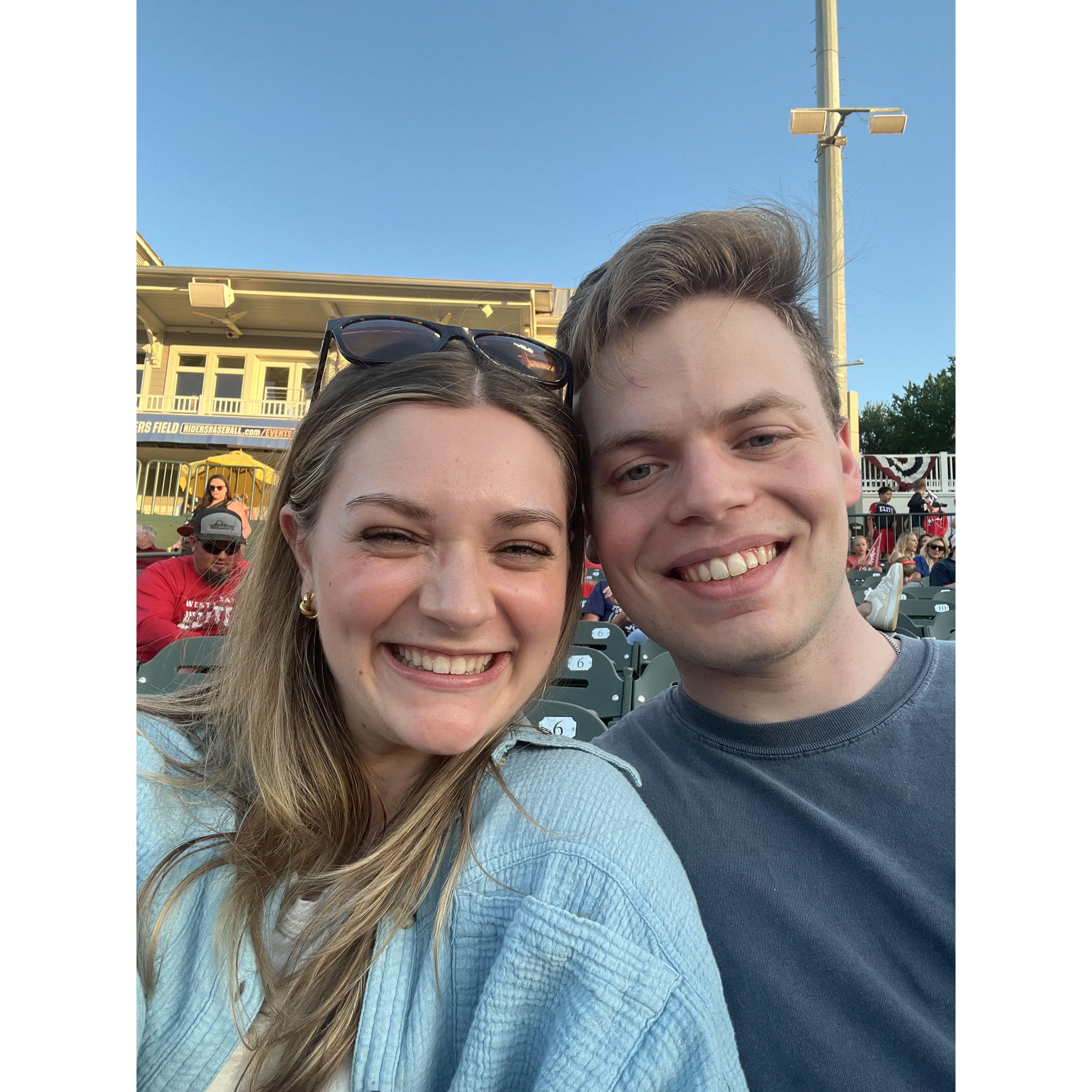 This is the first picture Erin and Price took together on their 4th date. They ended the night singing nearly the entire Hamilton soundtrack on the way home.