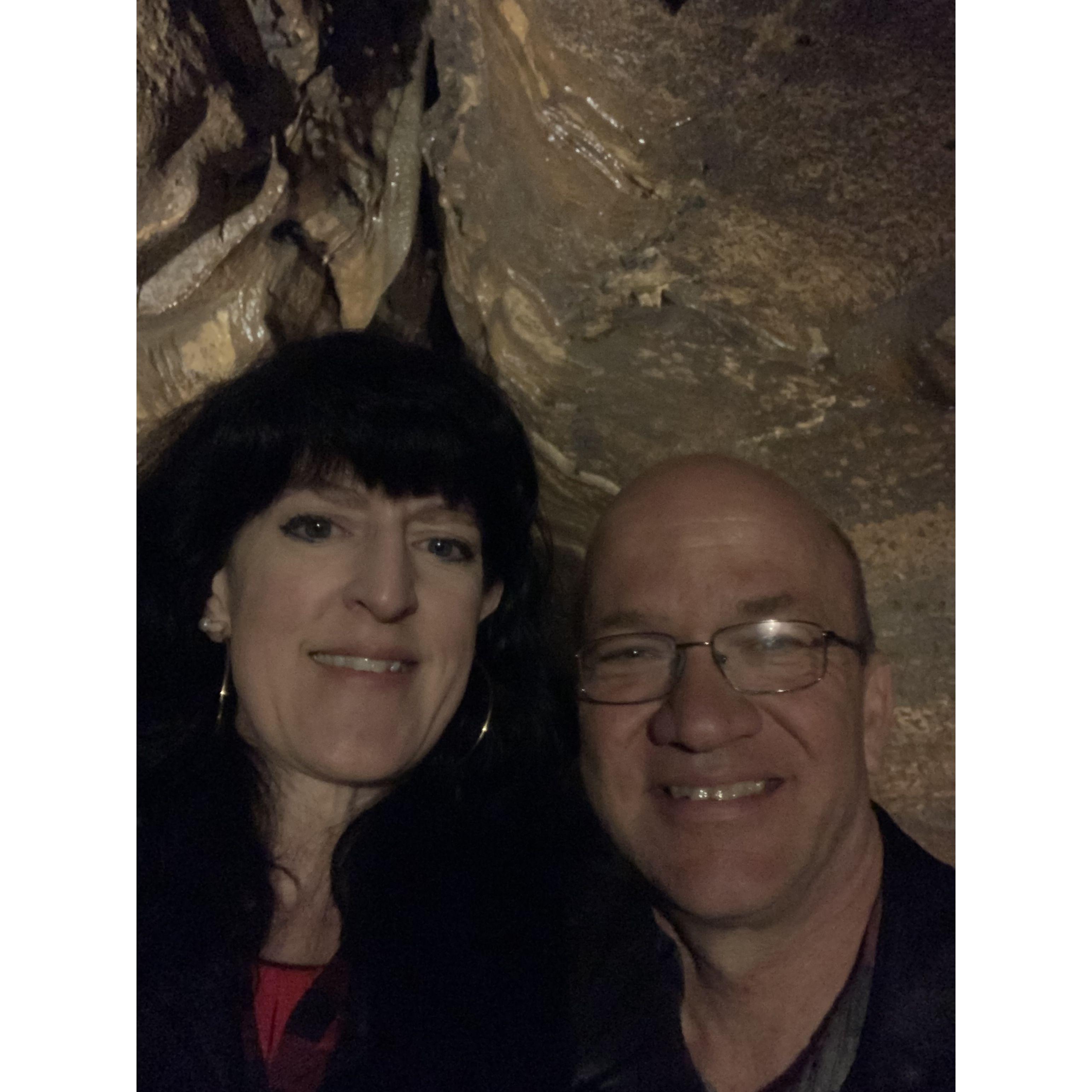 What a great date for two science teachers: cave exploration in Southern MN!