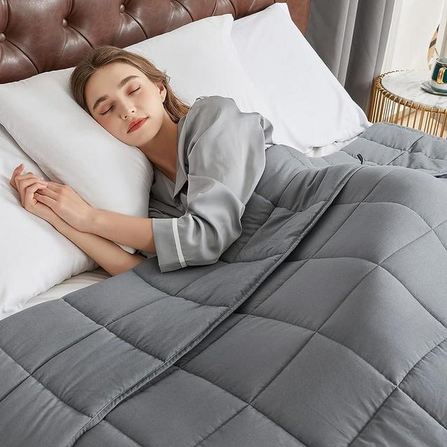 CYMULA Weighted Blanket for Adults 20lbs 80"x 87" King Size Dark Grey Cooling Weighted Blankets