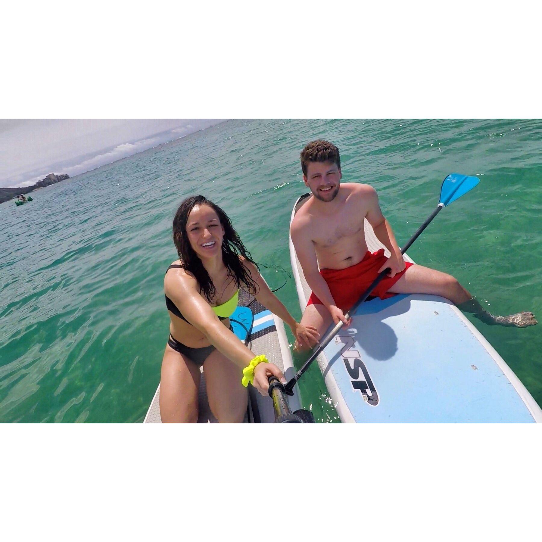 SUP-boarding in Hawaii with the turtles