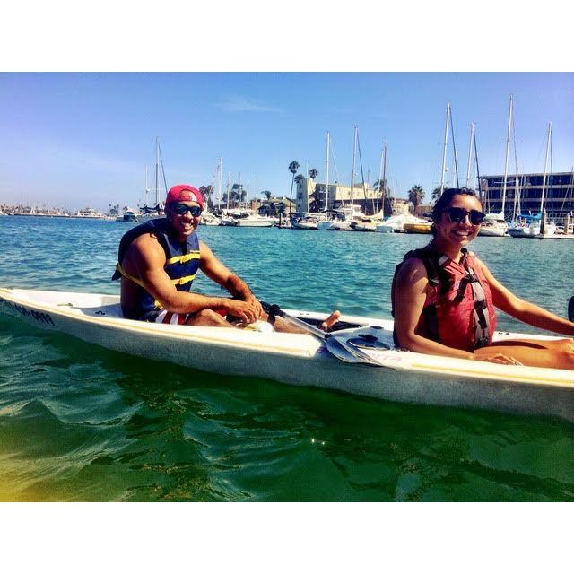 One of our first kayaking trips in Long Beach