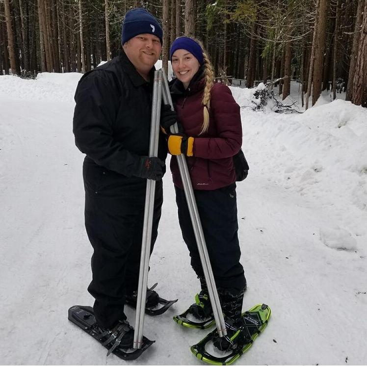 Enjoying the snow up at the lake