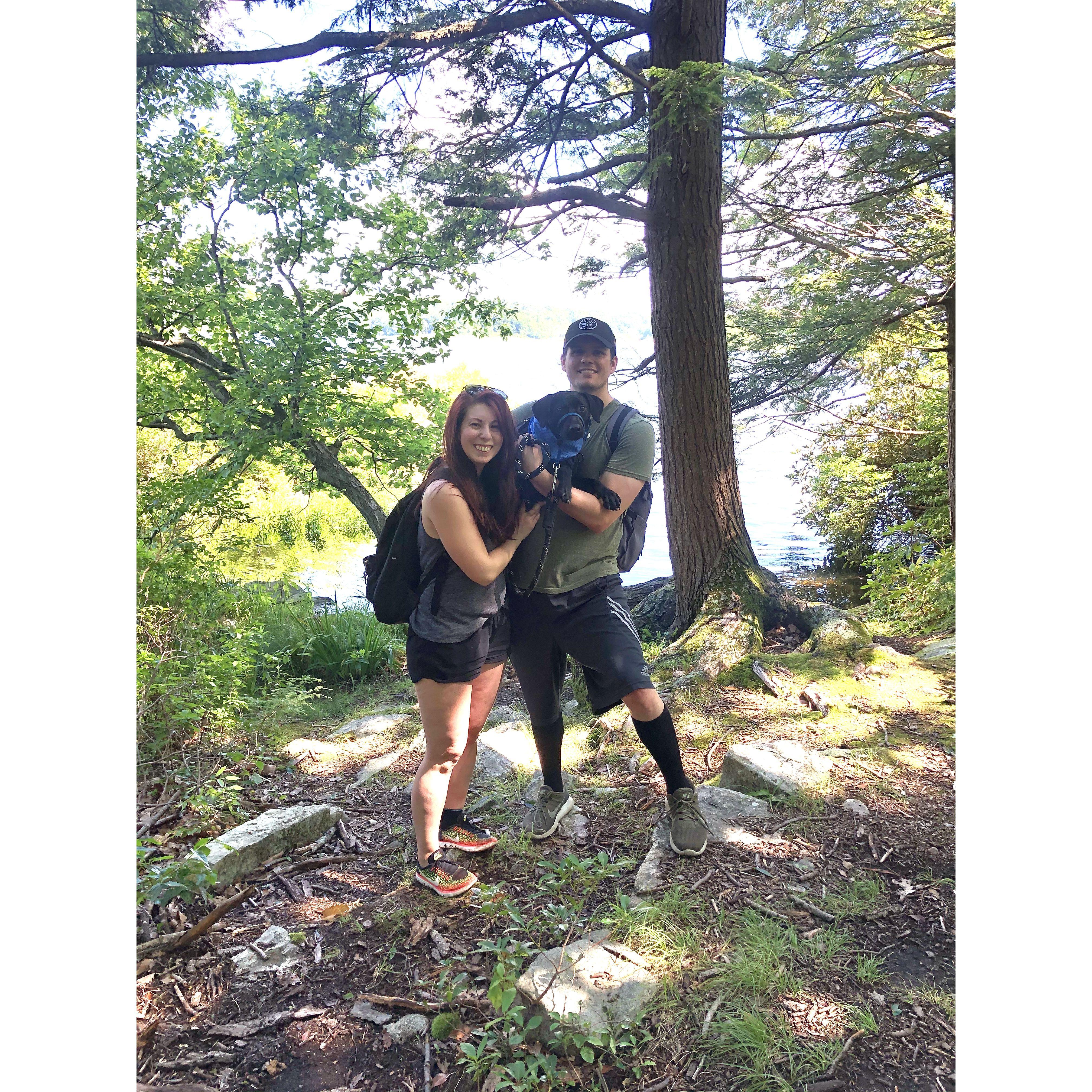 Maggie's first hike, 2020