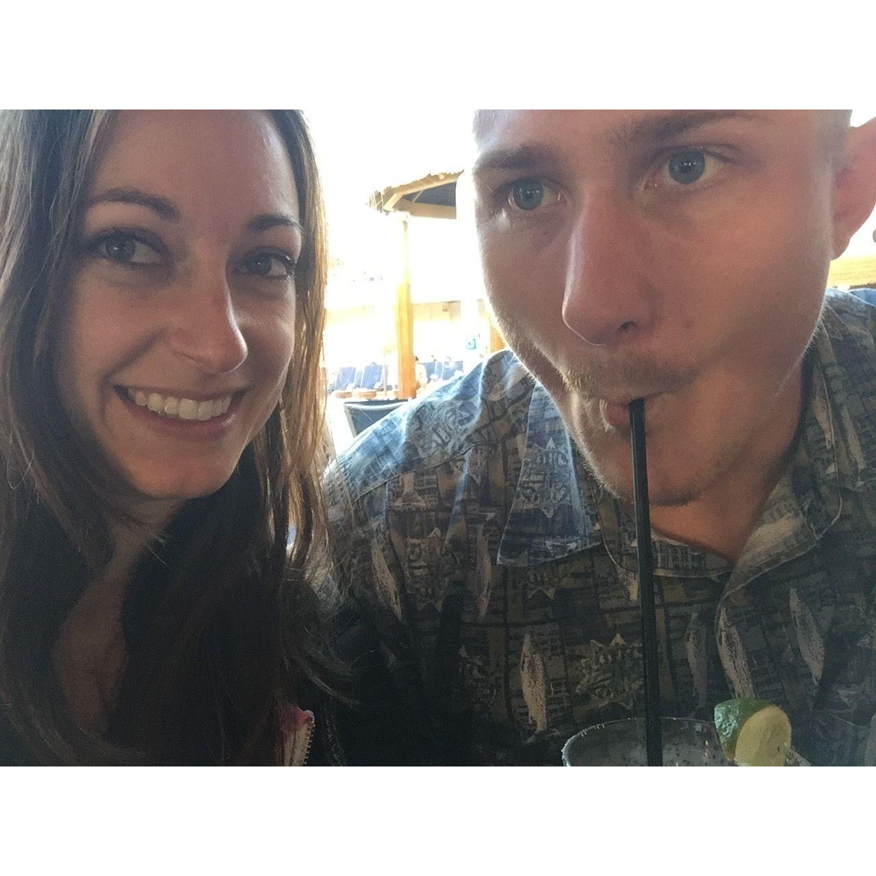 Sipping on drinks