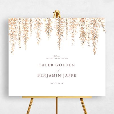 Beige Wedding Sign - Portree Landscape