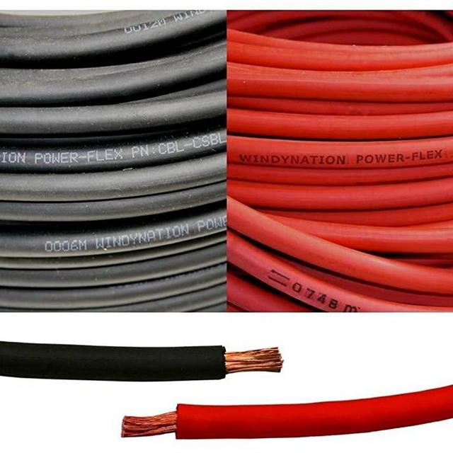 8 Gauge 8 AWG 20 Feet Black + 20 Feet Red Welding Battery Pure Copper Flexible Cable Wire - Car, Inverter, RV, Solar