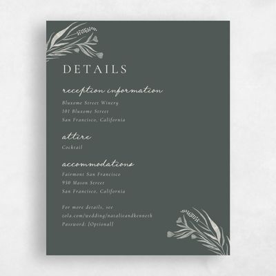 Green Floral Wedding Enclosure - Arden