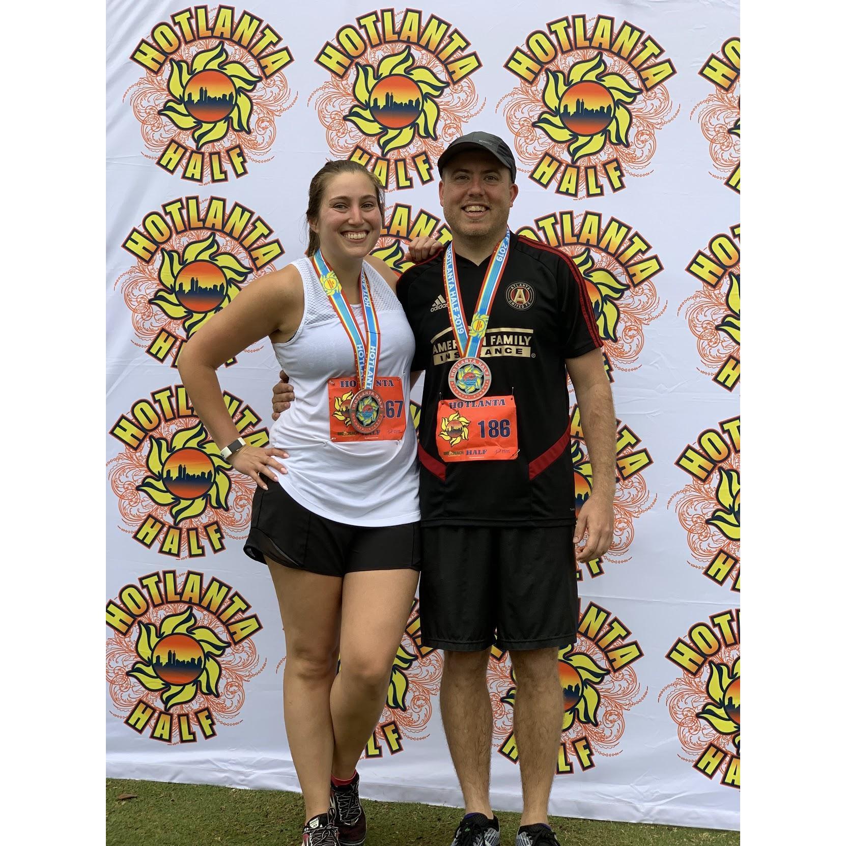 Will + Lindsay's first Half Marathon together - June 2019
