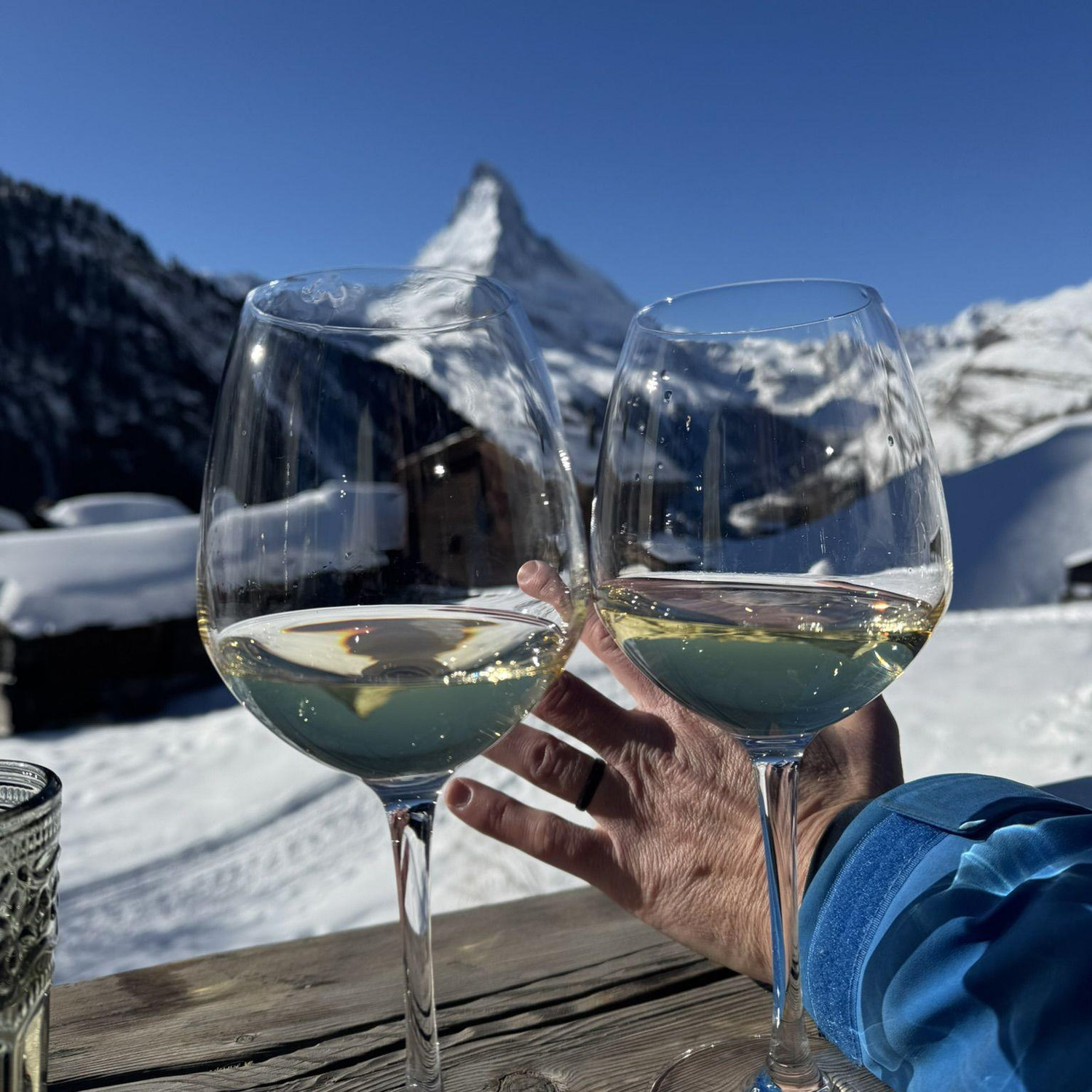 Lunch after engagement in Zermatt, Switzerland