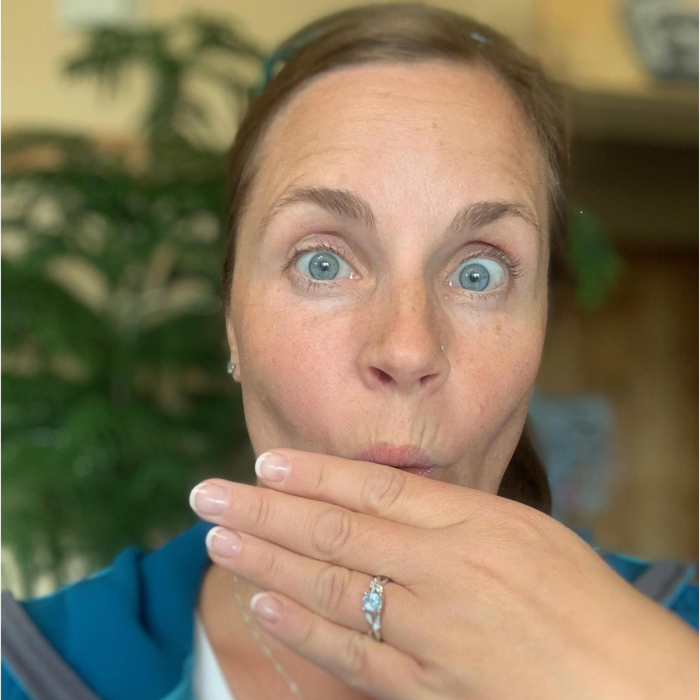I said yes on my birthday after Michael surprised me by showing up with a carrot cake (my favorite and he was supposed to be too busy to get that day off from work at all). And he popped the question.